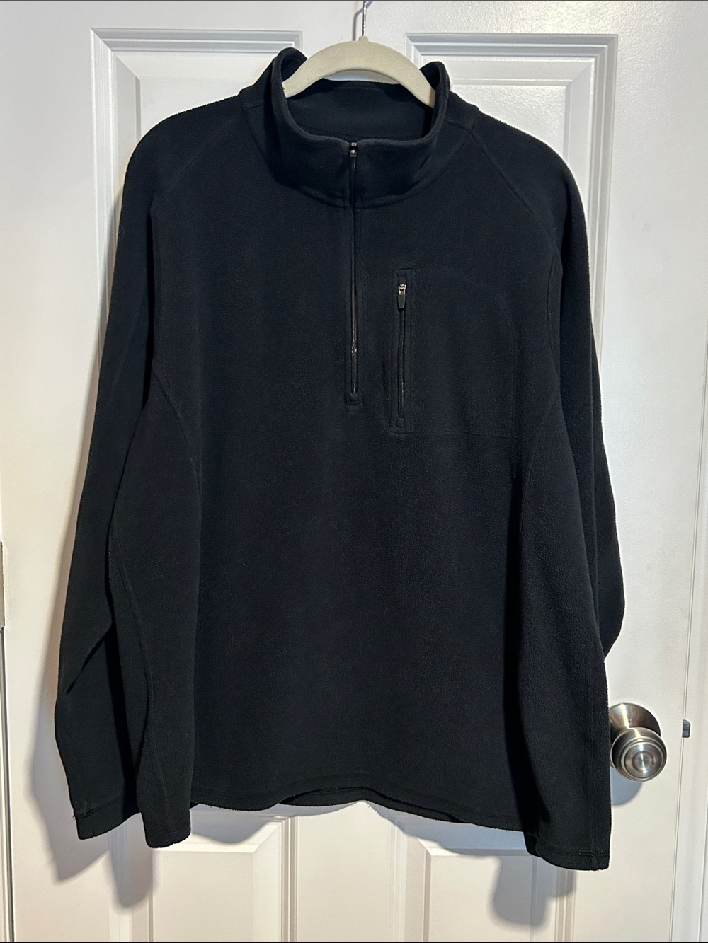 L.L. Bean Men's Trail Fleece Quarter-Zip Pullover Jacket Black Size Large 280962